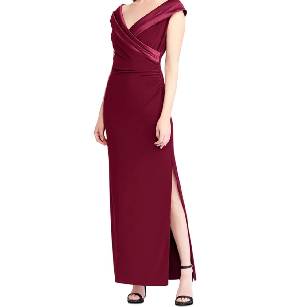 Lauren by Ralph Lauren Ruched Gown